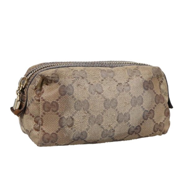 GUCCI GG Crystal Pouch Beige 115249 Authentic - Picture 1 of 15